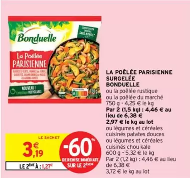 bonduelle - la poêlée parisienne surgelée