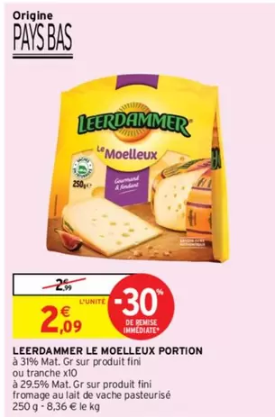 leerdammer - le moderne le moelleux portion