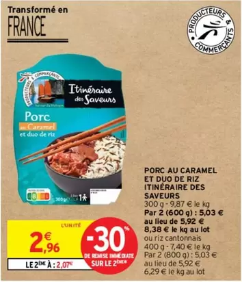 Itinéraire Des Saveurs : Porc Au Caramel & Duo De Riz - Savourez cette délicieuse recette en promotion!