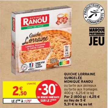 Monique Ranou - Quiche Lorraine Surgelée