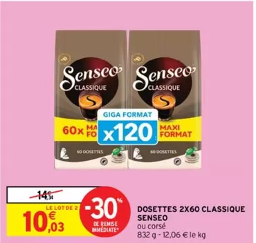 Senseo - Dosettes 2x60 Classique