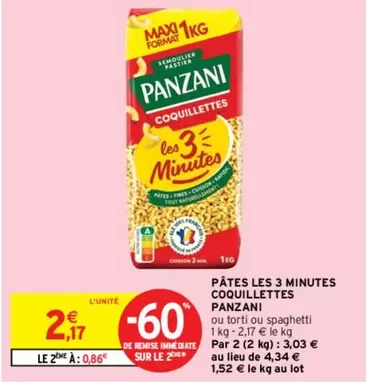 Panzani - Pâtes Les 3 Minutes Coquillettes