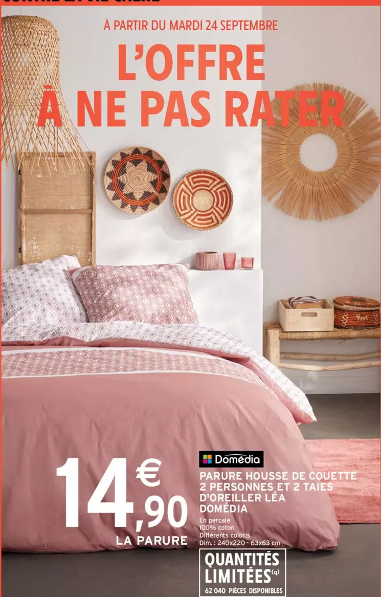 Housse de Couette Dessienne Domédia - Spécialité avec Promo