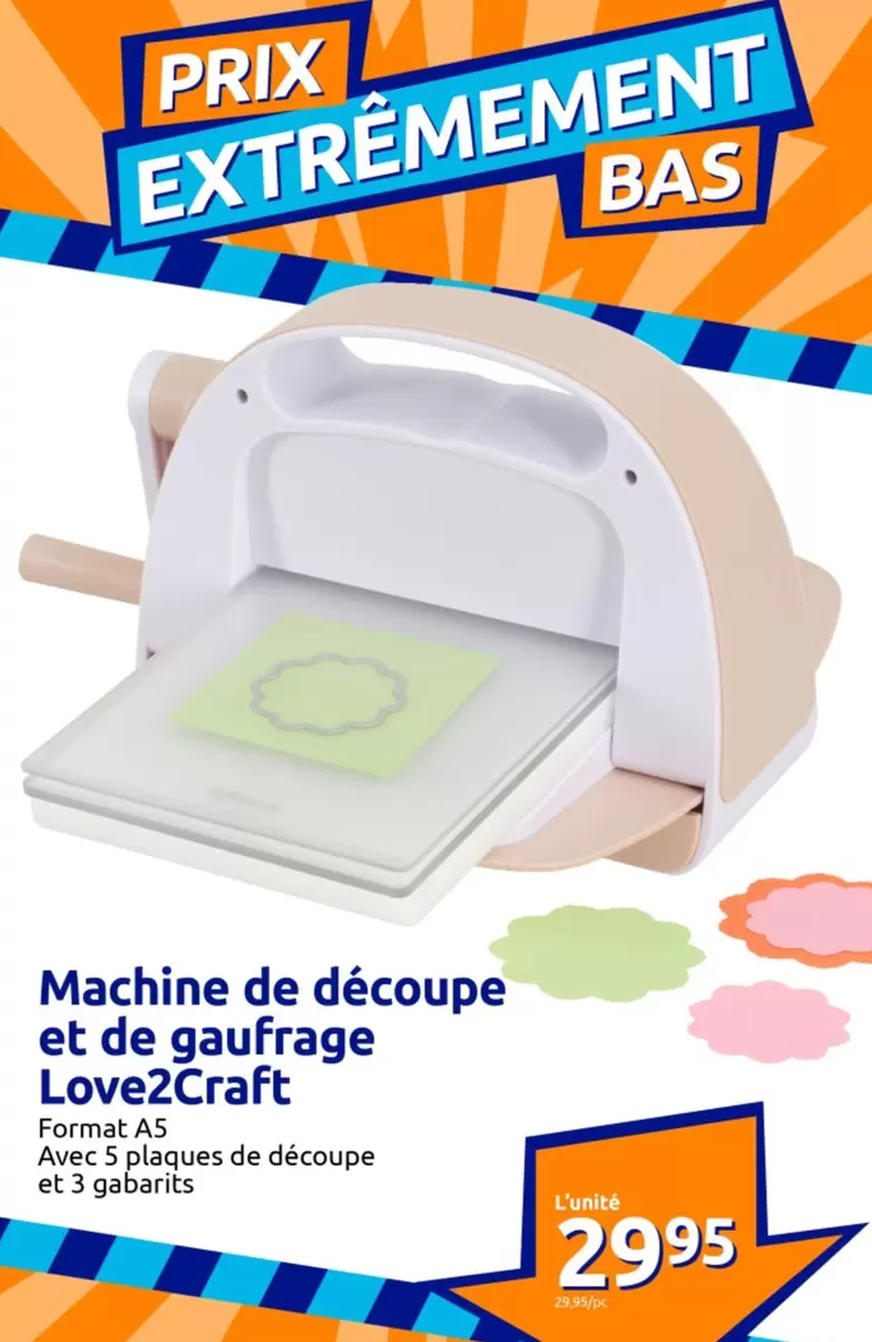 Machine De Découpe Et De Gaufrage Love2craft offre à 29,95€ sur Action