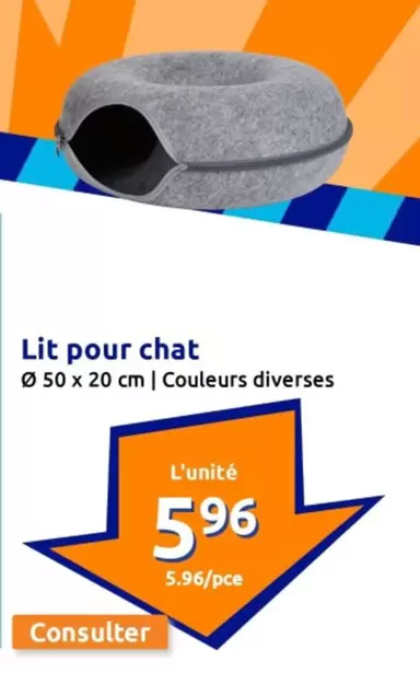 Lit Pour Chat offre à 5,96€ sur Action