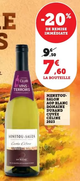 Domaine Durand - Menetou-Salon AOP Blanc Cuvée Céline 2023