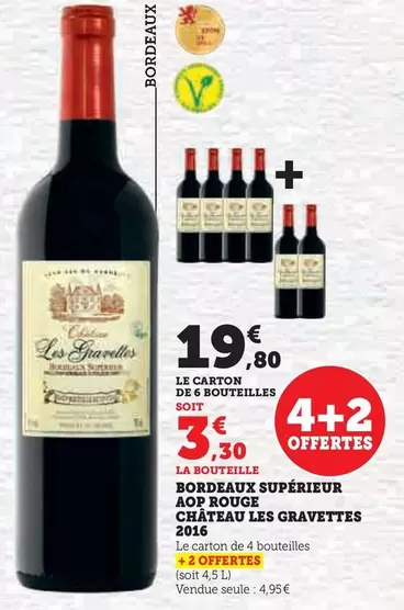 Chateau Les Gravettes 2016 - Bordeaux Supérieur AOP Rouge