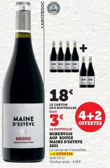 Minervois AOP Rouge Maine D'Esteve 2021