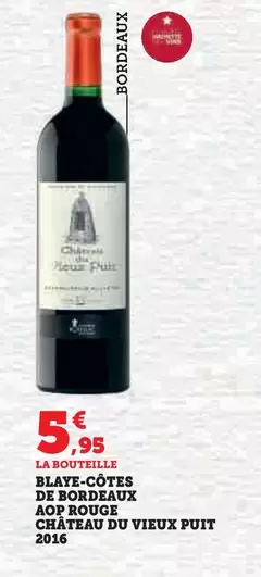 Château Du Vieux Purit 2016 - Blaye-Côtes De Bordeaux AOP Rouge