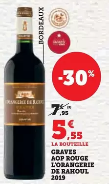 Château Rahoul 2019 - Graves AOP Rouge L'Orangerie De Rahoul