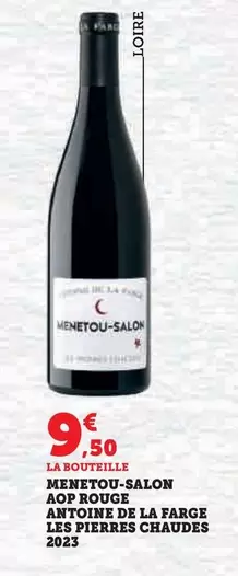 Antoine De La Farge Menetou-Salon AOP Rouge Les Pierres Chaudes 2023 - Vin Rouge d'exception