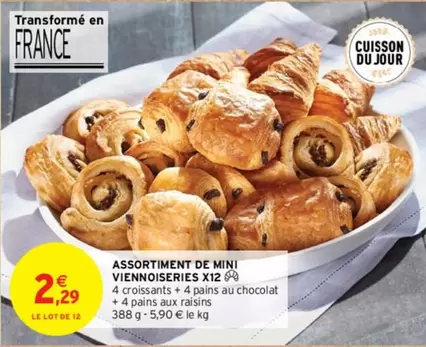 Assortiment De Mini Viennoiseries X12