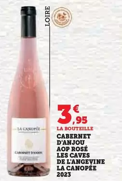 Cabernet D'anjou Aop Rosé Les Caves De L'angevine La Canopée 2023 offre à 3,95€ sur U Express