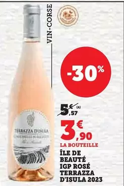 Terrazza D'isula - Ile De Beaute IGP Rosé 2023 offre à 3,9€ sur U Express