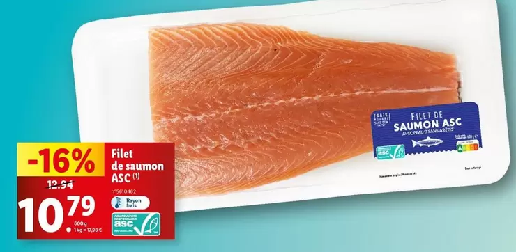 Asc - Filet De Saumon offre à 10,79€ sur Lidl