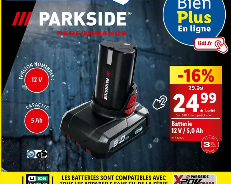 Parkside - Batteries 12V/50 Ah