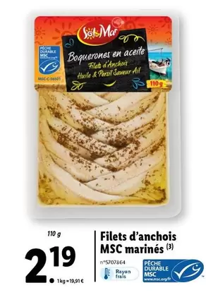 Filets D'anchois Msc Marines