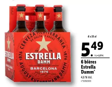 Estrella Damm - 6 Bières