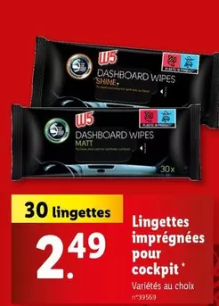 Lingettes Imprégnées Pour Cockpit