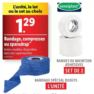 Sensiplast - Bandage, Compresses Ou Sparadrap