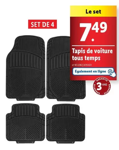 Tapis De Voiture Tous Temps