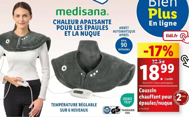 Medisana - Coussin Chauffant Pour Épaules