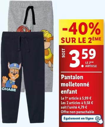 Pantalon Molletonné Enfant