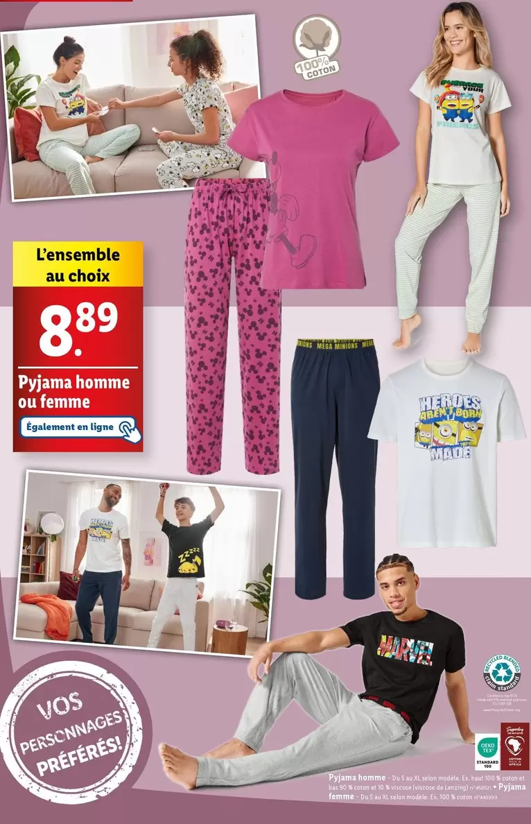 Pyjama Homme Ou Femme