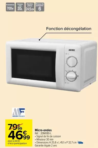 Signal - Micro-ondes offre à 46,99€ sur Carrefour Market