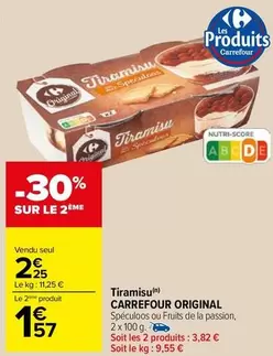 Carrefour - Tiramisu Original offre à 2,25€ sur Carrefour Market