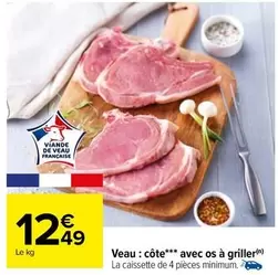 Veau : Côte Avec Os À Griller