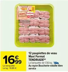 Tendriade - 12 Paupiettes De Veau Maxi Format