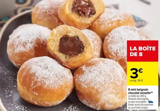 8 Mini Beignets Chocolat Noisette