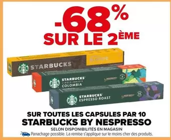 Starbucks - Sur Toutes Les Capsules Par 10