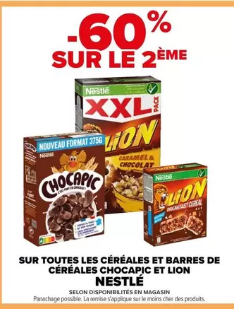 Promotion Nestlé : Céréales et Barres Chocapic et Lion en Offre Spéciale