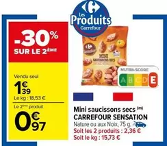 Carrefour - Mini Saucissons Secs Sensation