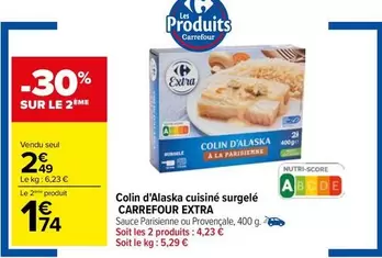 Carrefour - Colin D'alaska Cuisiné Surgelé Extra