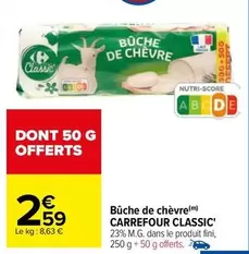 Carrefour - Classic Bûche De Chèvre