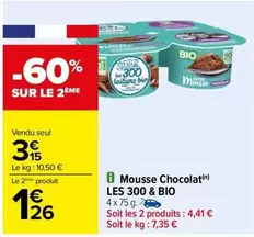 Laitiers Bio - Mousse Chocolat