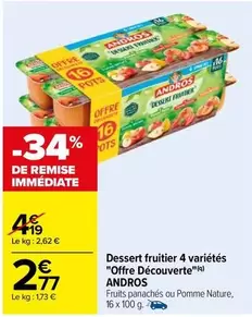 Andros - Dessert Fruitier 4 Variétés