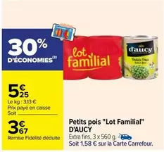 D'aucy - Petits Pois "lot Familial"