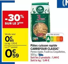 Carrefour - Pâtes Cuisson Rapide