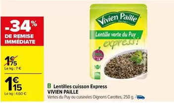 Vivien Paille - Lentilles Cuisson Express