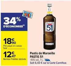 Carrefour - Pastis 51 - Pastis De Marseille