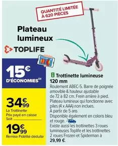 Toplife - Trottinette Lumineuse 120 Mm