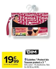 Dim - Culottes "Protect Bio Trousse Protect X 3