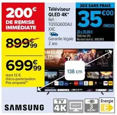 Total - Samsung - Téléviseur Qled 4k