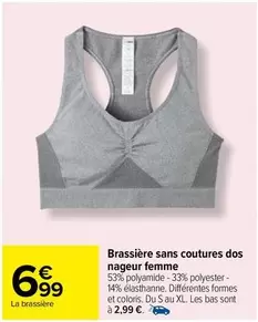 Brassière Sans Coutures Dos Nageur Femme