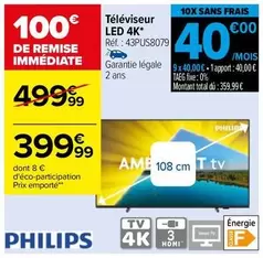 Total - Philips - Téléviseur Led 4k