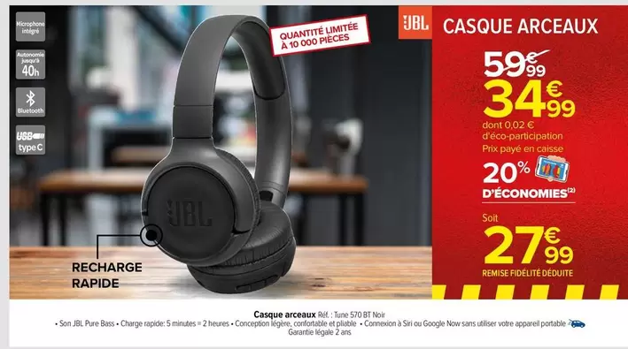 JBL - Casque Arceaux